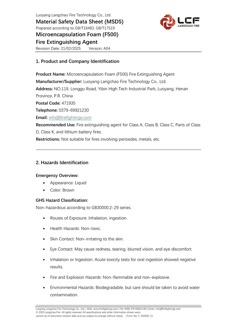 Safety Data Sheet