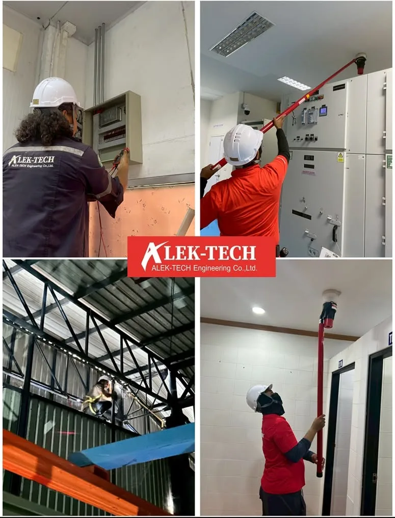 ทีมช่าง ALEK-TECH ติดตั้งและทดสอบระบบแจ้งเหตุเพลิงไหม้หน้างาน